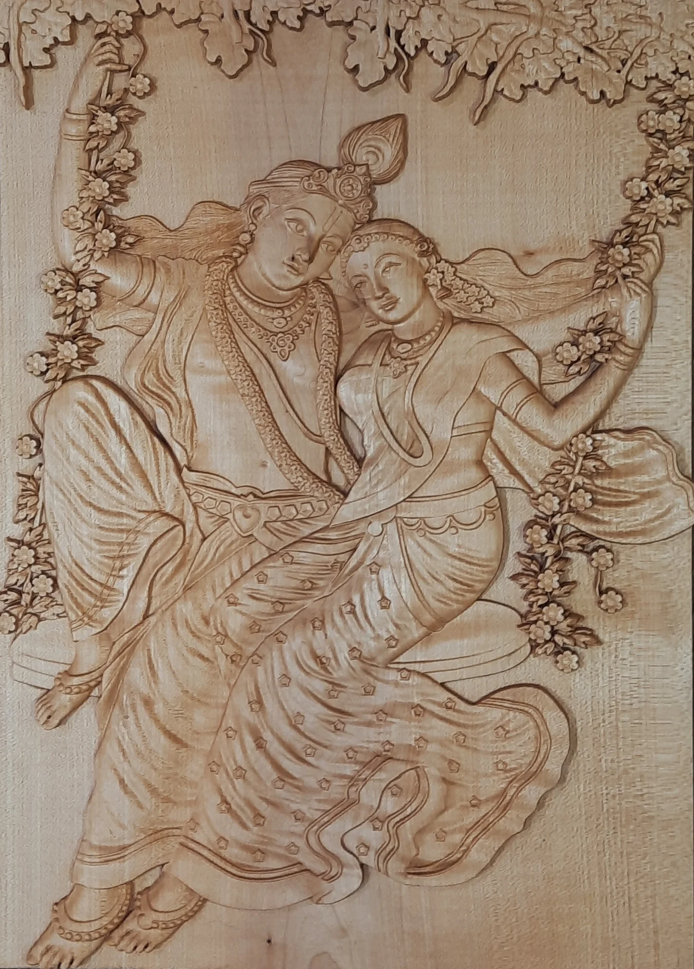Radha Krishna on a Swing - Image 3